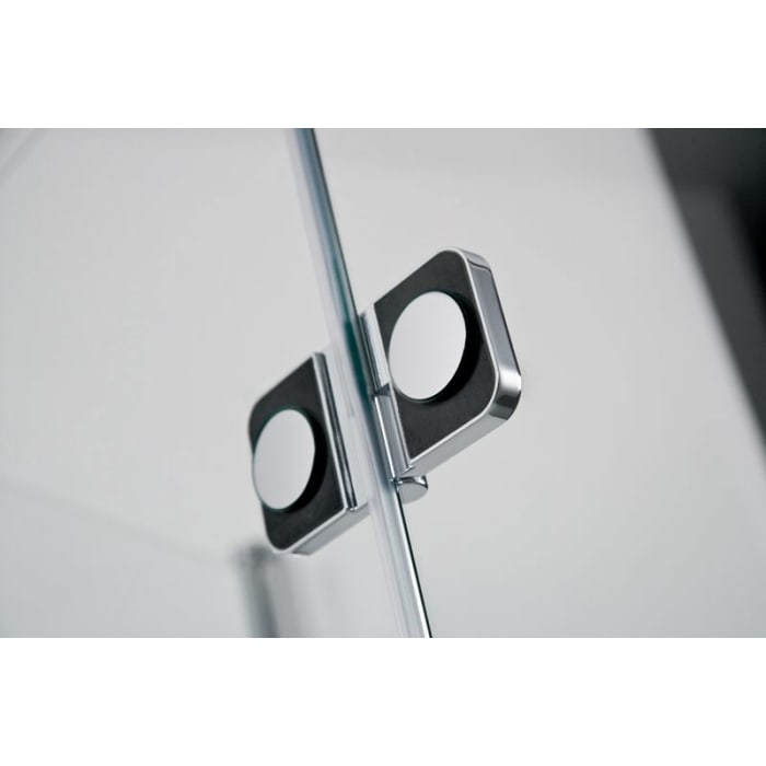 HSK Premium Softcube Drehtür für Nische mit Nebenteil Sondermaß, Anschlag rechts