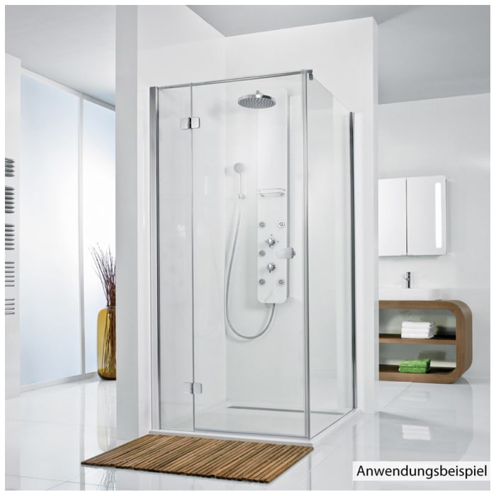 HSK Premium Softcube Seitenwand für Drehtür Sondermaß, mit Handtuchhalter