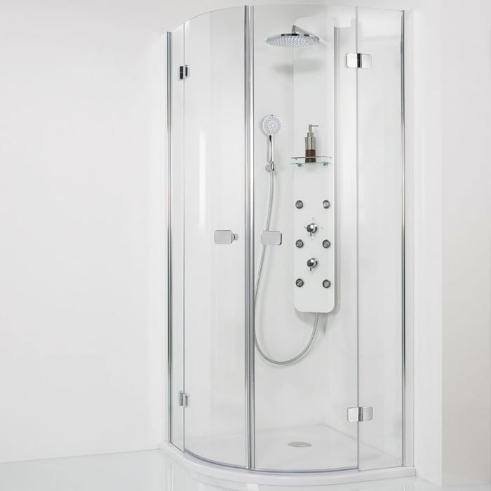 HSK Premium Softcube Runddusche 4-teilig, Sondermaß, Höhe 200 cm, Radius 55 cm