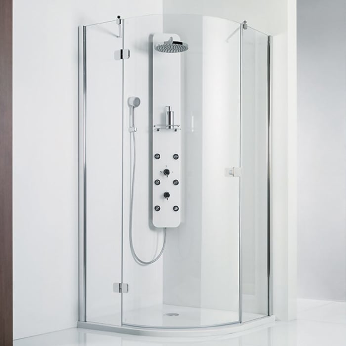 HSK Premium Softcube Runddusche 3-teilig 120 x 90 x 200 cm Radius 55 cm, Anschlag links