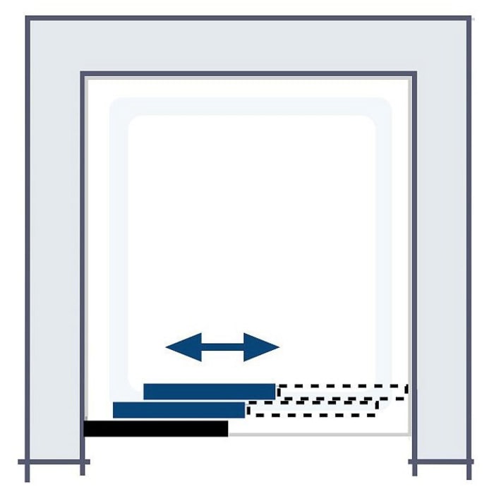 HSK Favorit Prima Gleittür, 3-teilig 90 x 175 cm