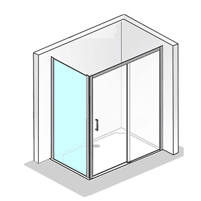 HSK Solida Seitenwand zu Gleittür 80 cm