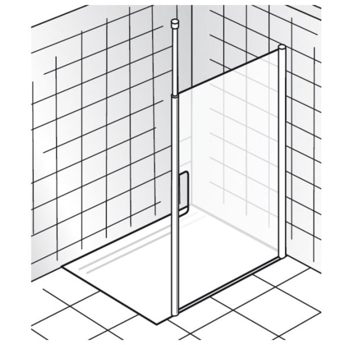 HSK Walk In Easy Comfort 1 Frontelement mit Griffausschnitt Anschlag rechts Sondermaß