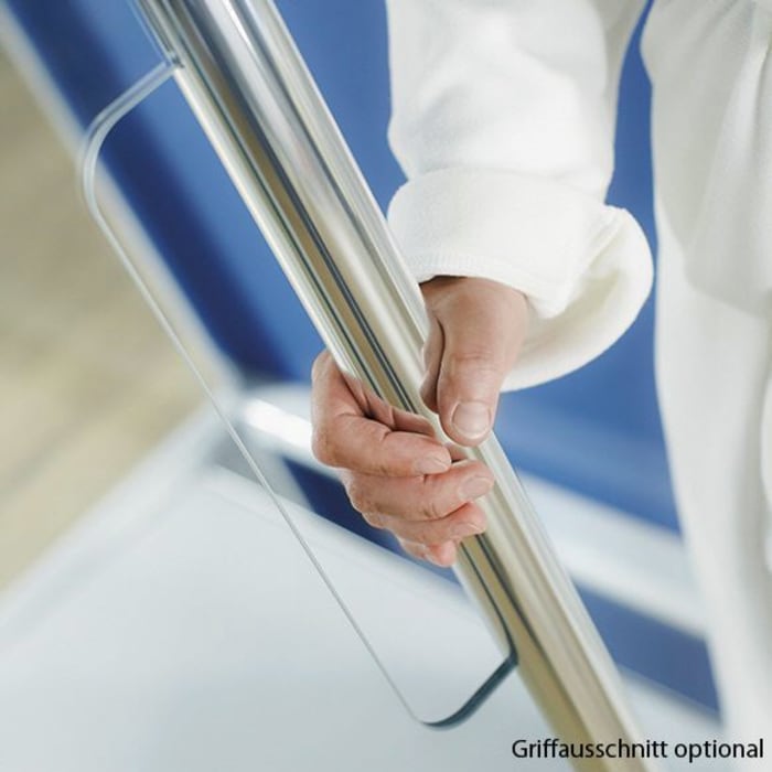 HSK Walk In Easy Comfort 1 Frontelement 160 cm mit Griffausschnitt, Anschlag links