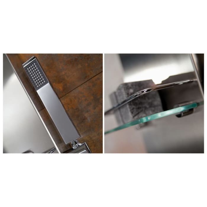 HSK Lavida Duschpaneel mit Regentraverse, gekürzt für Wandmontage