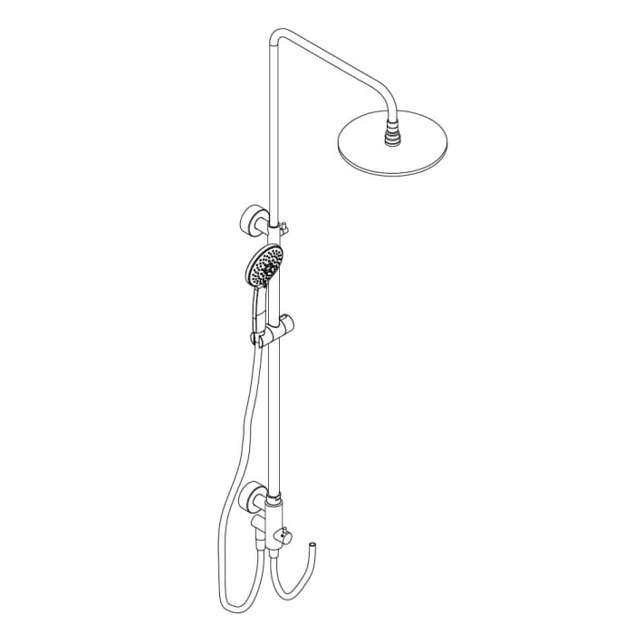 HSK Shower-Set Modell RS 200 Universal, Kopfbrause flach, rund 40 cm