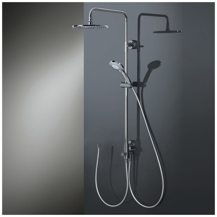 HSK Shower-Set Modell RS 200 Universal, Kopfbrause flach, rund 40 cm