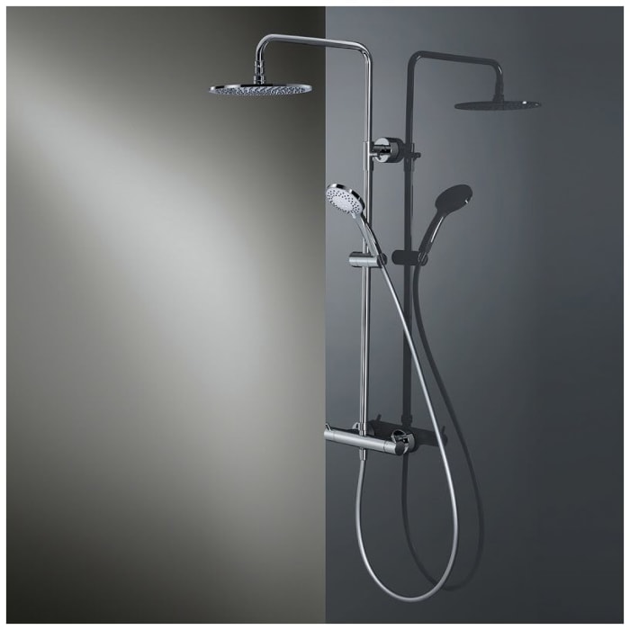 HSK Shower-Set Modell RS 200 Thermostat, Kopfbrause flach, rund 30 cm