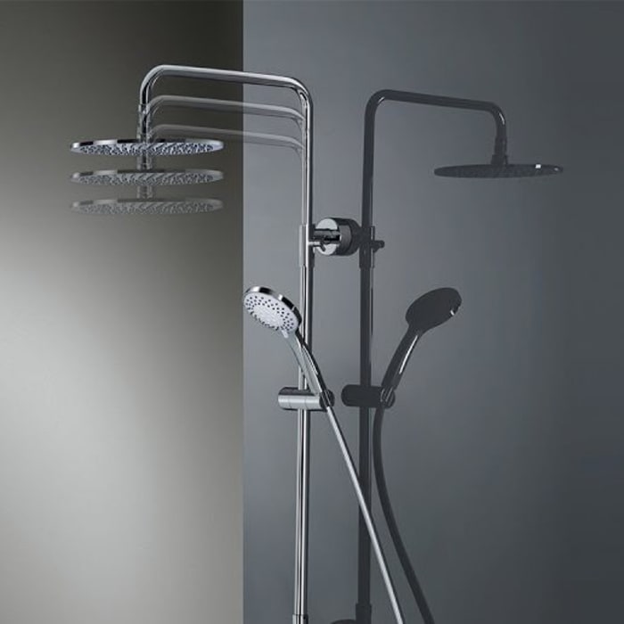 HSK Shower-Set Modell RS 200 Thermostat, Kopfbrause flach, rund 30 cm