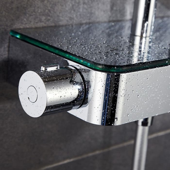 HSK AquaSwitch RS 200 Thermostat Shower-Set, Kopfbrause superflach Ø 25 cm