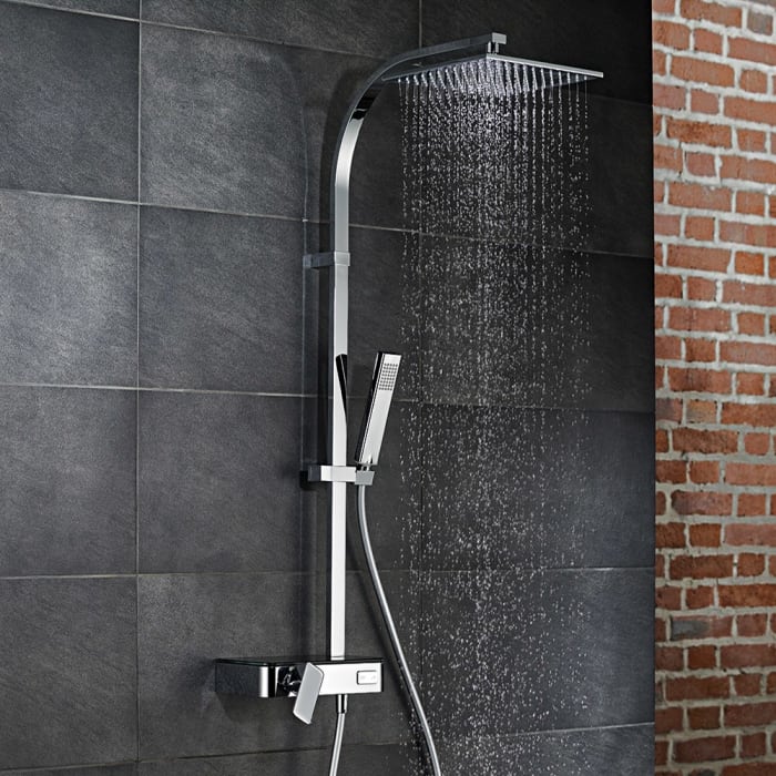 HSK AquaSwitch RS 500 Mix mit Kopfbrause superflach 30 x 30 cm