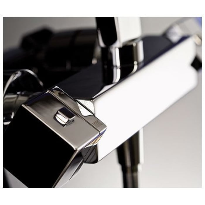 HSK Shower-Set Modell RS 500 Thermostat eckig, Kopfbrause flach, eckig 30 x 30 cm