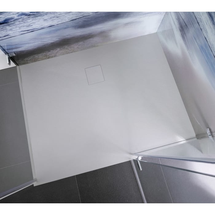 HSK Marmor-Polymer-Duschwanne Steinoptik 120 x 120 cm mit Antislip