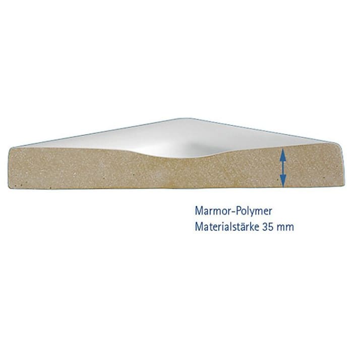 HSK Marmor-Polymer-Duschwanne Superflach 100 x 100 cm