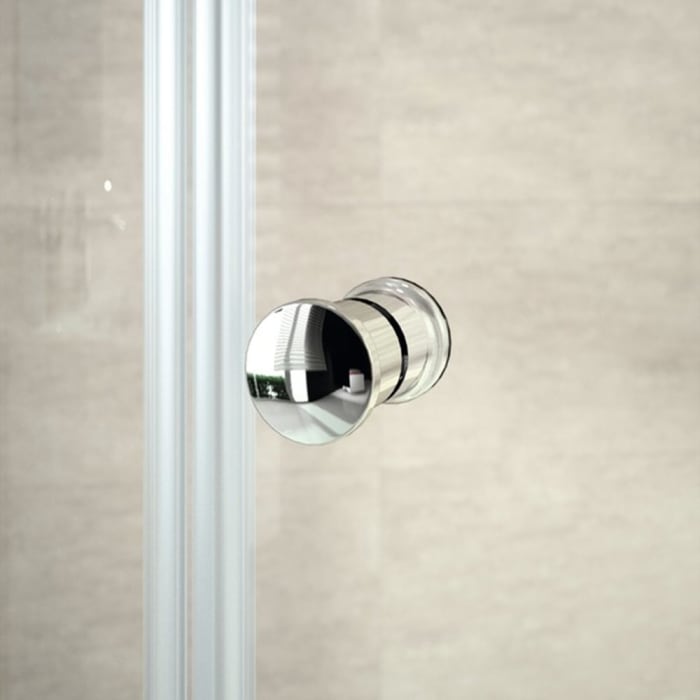 HÜPPE Alpha 2 teilgerahmt 4-Eck Gleittüreckeinstieg 2-teilig, 75/75 x 190 cm, Glas ohne Anti-Plaque