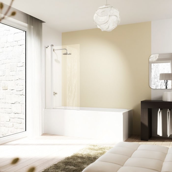 HÜPPE Design elegance Badewannenabtrennung 2-teilig, 95 cm