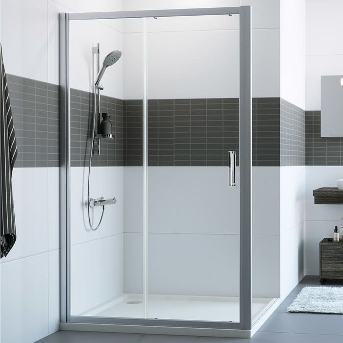 HÜPPE Classics 2 Gleittür 1-teilig mit festem Segment 160 x 190 cm, Glas ohne Anti-Plaque