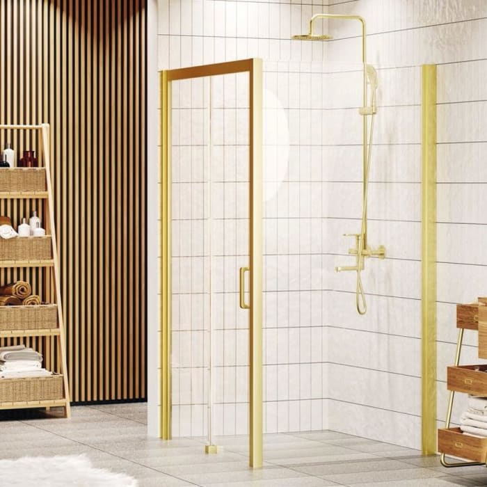 HÜPPE Classics 2 EasyEntry Gleittür 1-teilig mit Festteil links 100 x 200 cm, Glas mit Anti-Plaque