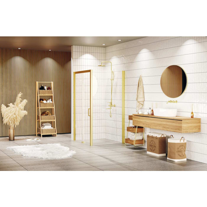 HÜPPE Classics 2 EasyEntry Gleittür 1-teilig mit Festteil links 120 x 200 cm, Glas mit Anti-Plaque