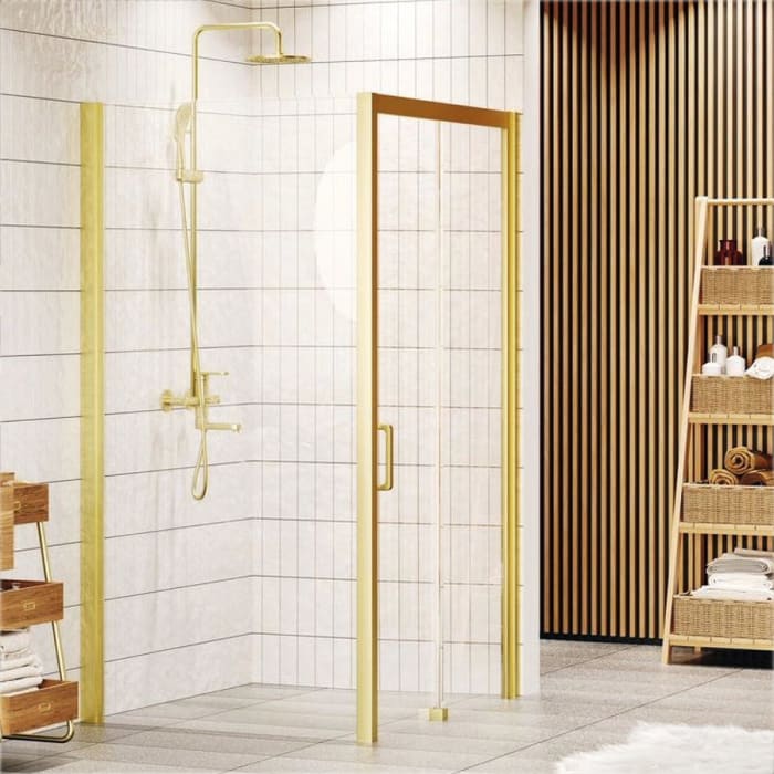 HÜPPE Classics 2 EasyEntry Gleittür 1-teilig mit Festteil rechts 100 x 200 cm, Glas mit Anti-Plaque