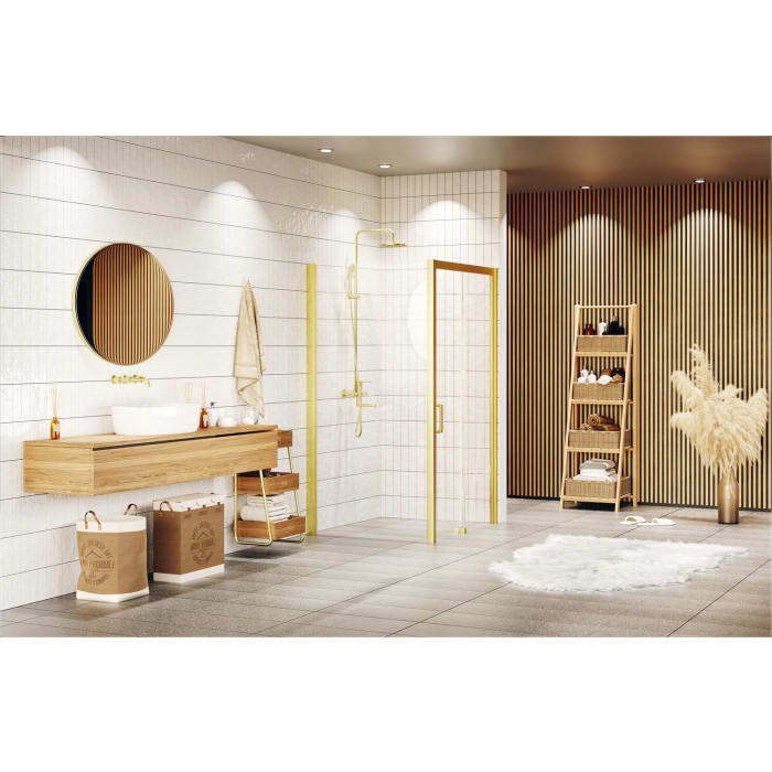 HÜPPE Classics 2 EasyEntry Gleittür 1-teilig mit Festteil rechts 120 x 200 cm, Glas mit Anti-Plaque