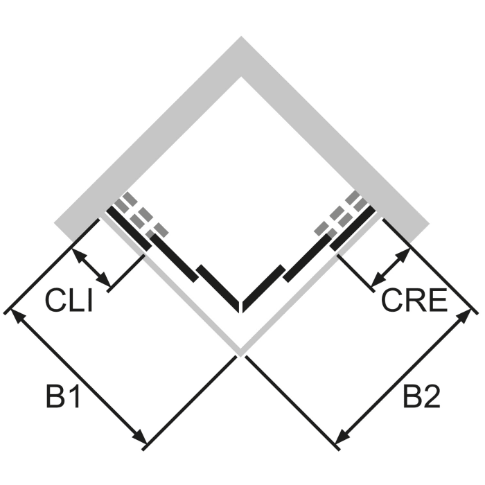 HÜPPE Classics 2 Gleittüreckeinstieg 3-teilig 100/100 x 200 cm, Glas ohne Anti-Plaque