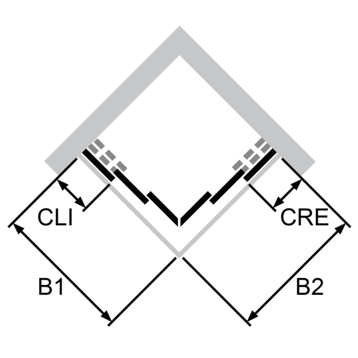 HÜPPE Classics 2 Gleittüreckeinstieg 3-teilig 90/90 x 190 cm, Glas ohne Anti-Plaque