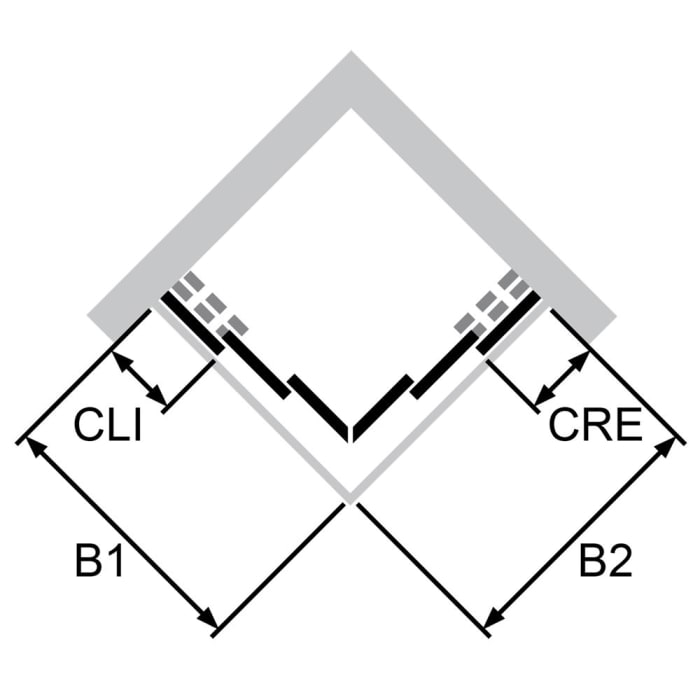 HÜPPE Classics 2 Gleittüreckeinstieg 3-teilig 90/90 x 200 cm, Glas mit Anti-Plaque