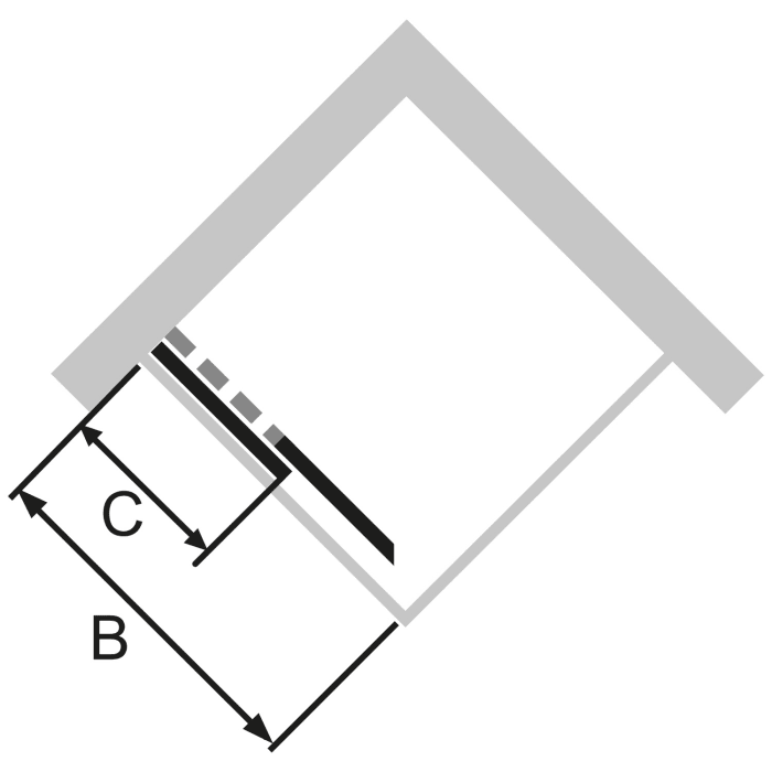 HÜPPE Classics 2 Gleittüreckeinstieg 2-teilig 80 x 200 cm, Glas mit Anti-Plaque