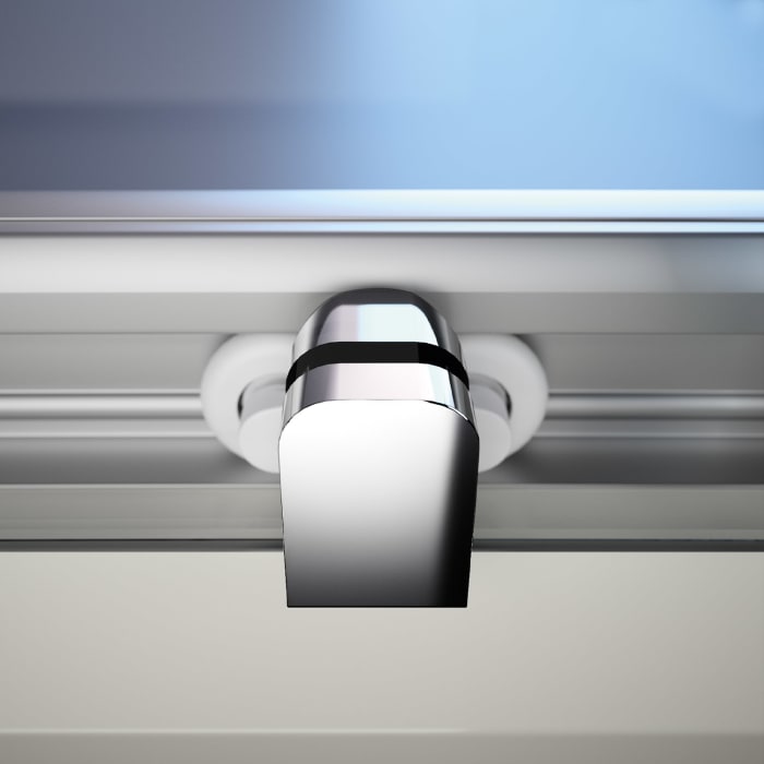 HÜPPE Classics 2 EasyEntry Gleittüreckeinstieg 1/2-Teil Links im Sondermaß, Glas mit Anti-Plaque