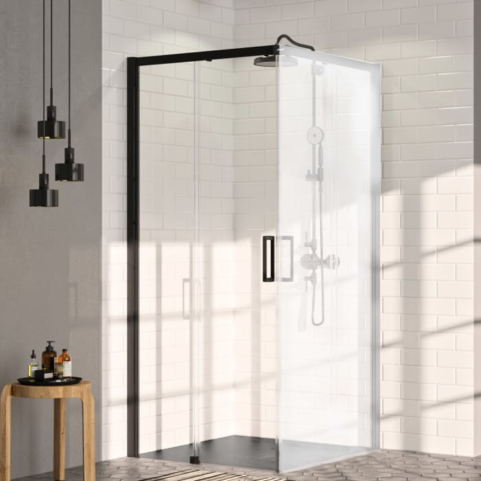 HÜPPE Classics 2 EasyEntry Gleittüreckeinstieg 1/2-Teil Links 95 x 200 cm, Glas ohne Anti-Plaque