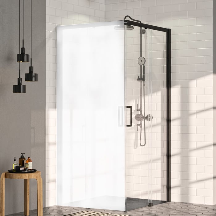 HÜPPE Classics 2 EasyEntry Gleittüreckeinstieg 1/2-Teil Rechts 115 x 200 cm, Glas mit Anti-Plaque