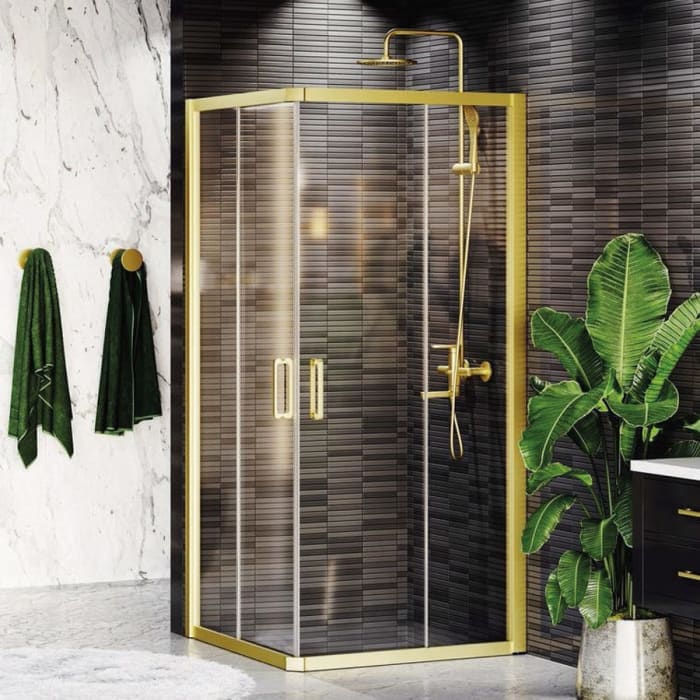 HÜPPE Classics 2 Gleittüreckeinstieg 2-teilig 90/90 x 200 cm, Glas ohne Anti-Plaque