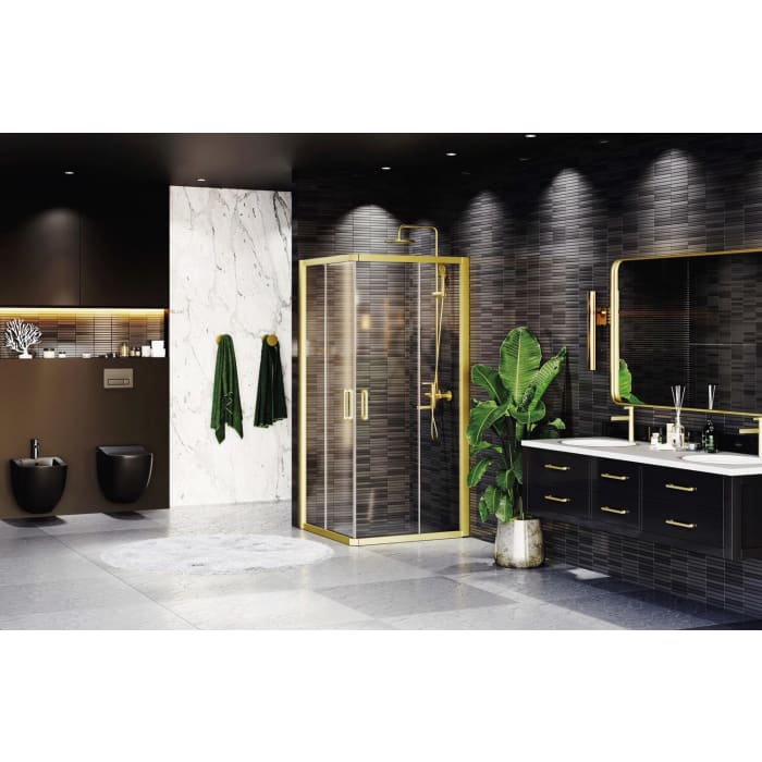 HÜPPE Classics 2 Gleittüreckeinstieg 2-teilig 90/90 x 200 cm, Glas mit Anti-Plaque