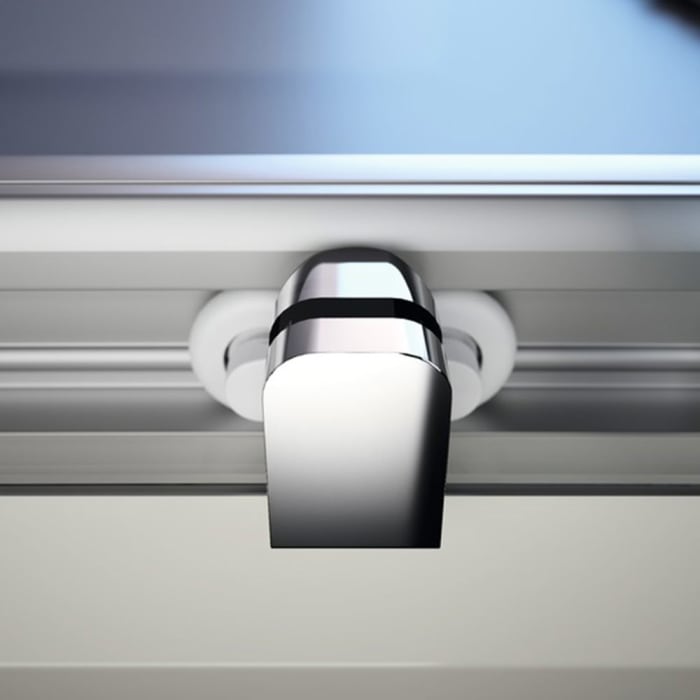 HÜPPE Classics 2 Gleittüreckeinstieg 2-teilig 100/100 x 200 cm, Glas ohne Anti-Plaque