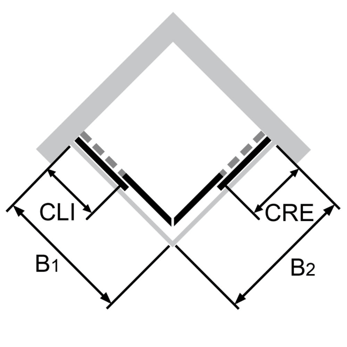 HÜPPE Classics 2 Gleittüreckeinstieg 2-teilig im Sondermaß, Glas ohne Anti-Plaque