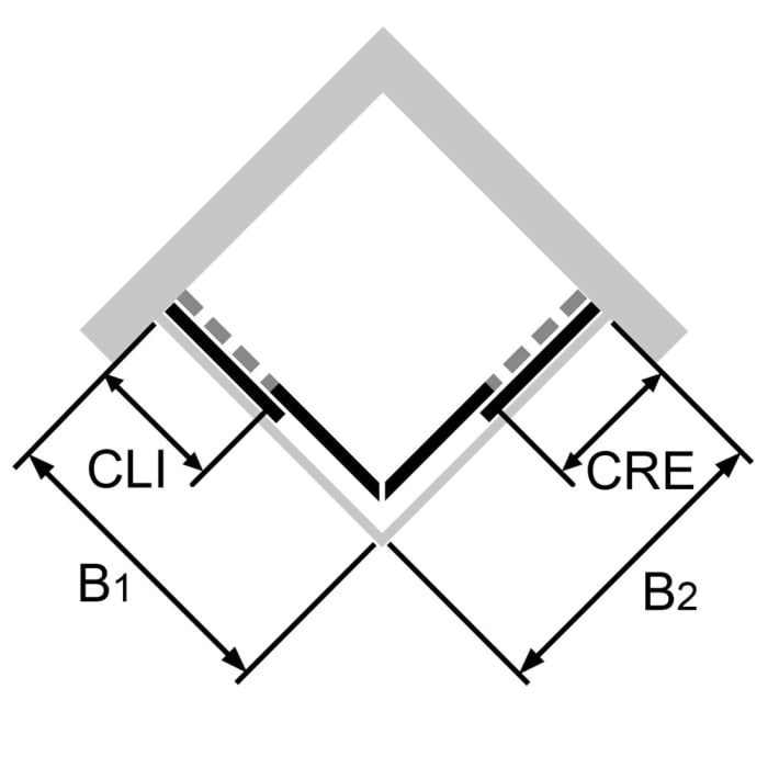 HÜPPE Classics 2 Gleittüreckeinstieg 2-teilig 100/100 x 190 cm, Glas mit Anti-Plaque