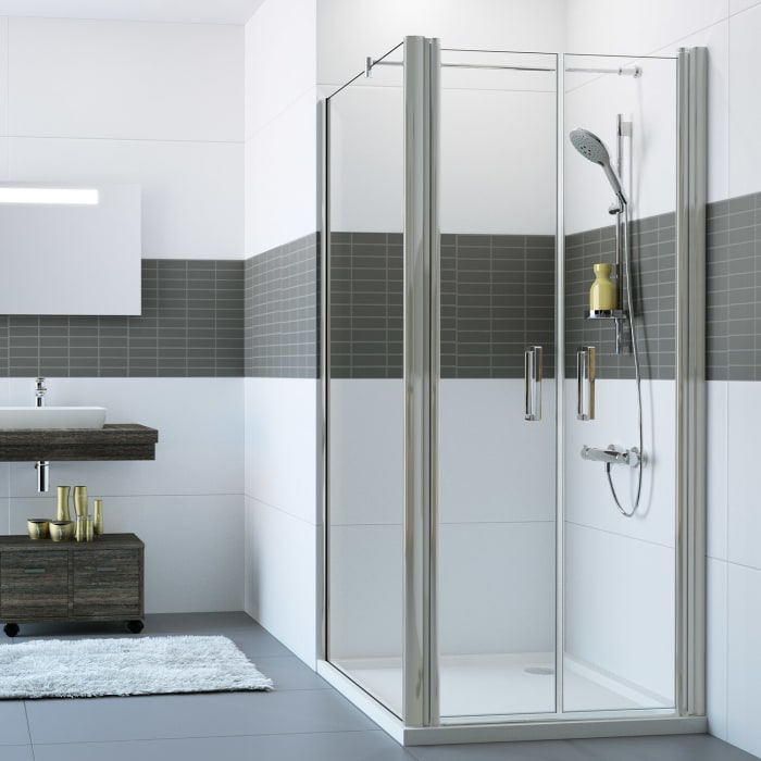 HÜPPE Classics 2 Pendeltür für Seitenwand 100 x 190 cm, Glas mit Anti-Plaque