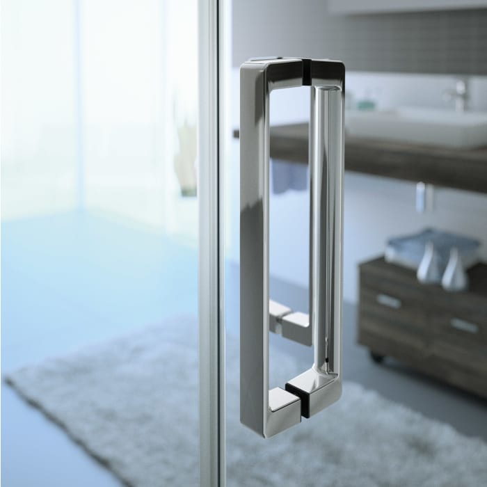 HÜPPE Classics 2 Schwingtür mit festem Segment in Nische 78 x 190 cm, Glas ohne Anti-Plaque