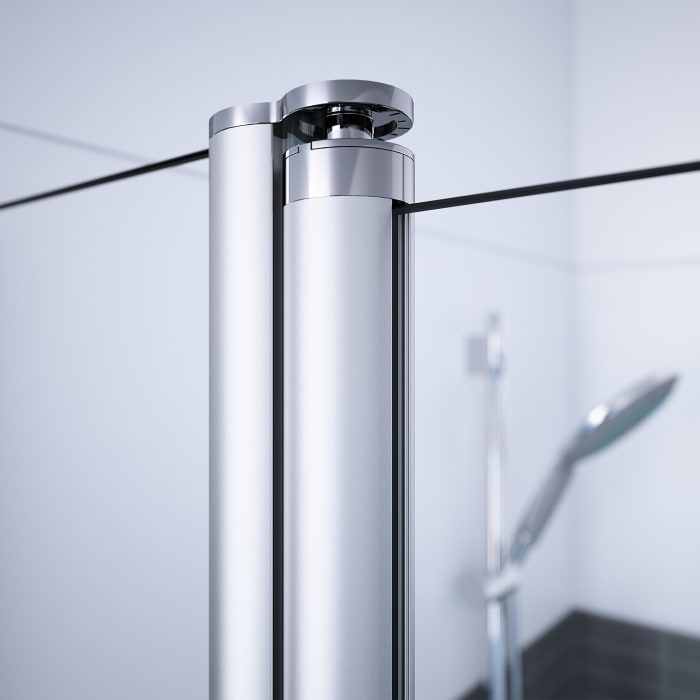 HÜPPE Classics 2 Schwingtür mit festem Segment in Nische 78 x 190 cm, Glas mit Anti-Plaque