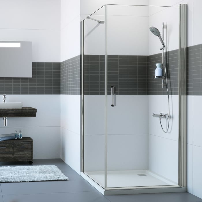 HÜPPE Classics 2 Schwingtür für Seitenwand/Eckeinstieg 100 x 190 cm, Glas mit Anti-Plaque