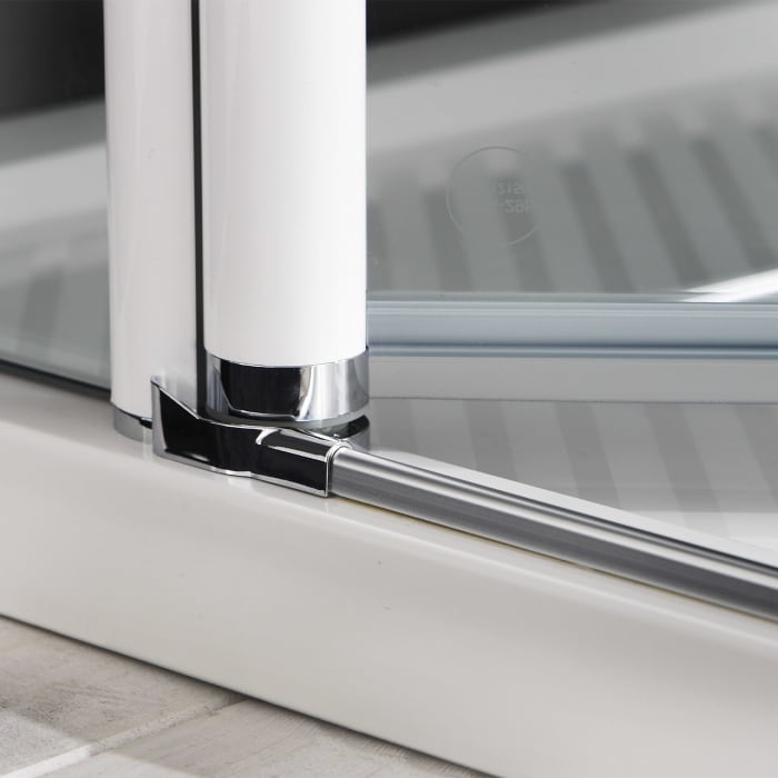 HÜPPE Classics 2 Schwingtüreckeinstieg 100/100 x 190 cm, Glas ohne Anti-Plaque