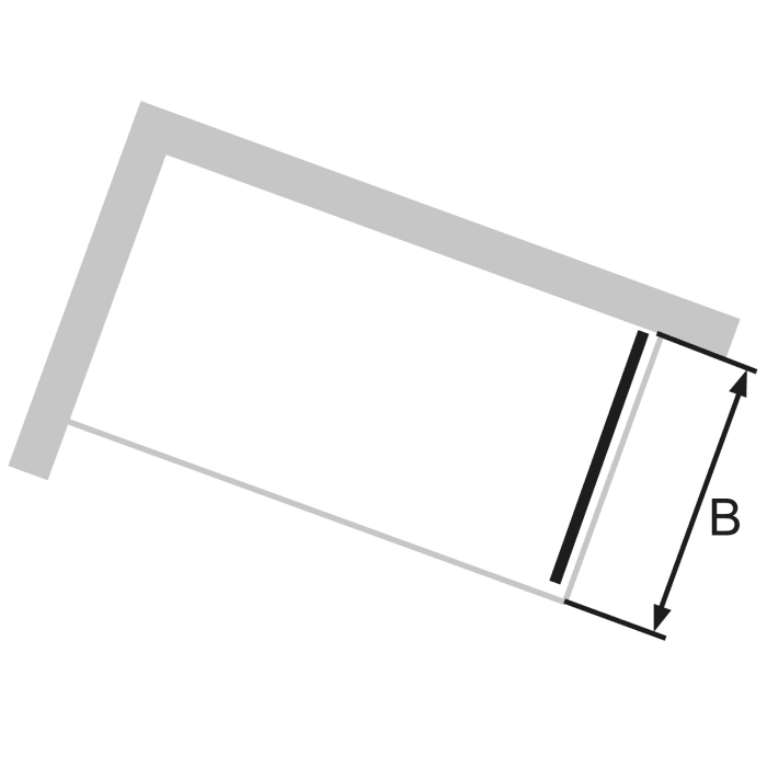 HÜPPE Classics 2 EasyEntry Seitenwand für Gleittür 80 x 200 cm, Glas mit Anti-Plaque