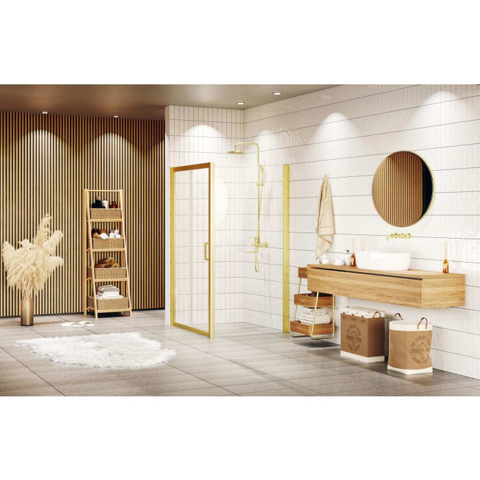 HÜPPE Classics 2 Seitenwand für Gleittür 90 x 200 cm, Glas ohne Anti-Plaque