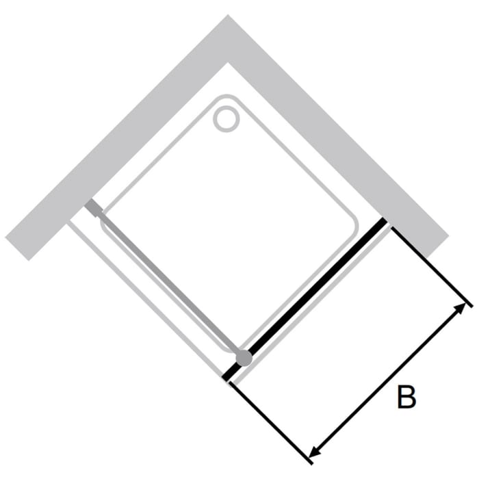 HÜPPE Classics 2 Seitenwand für Pendeltür 90 x 200 cm, Glas mit Anti-Plaque