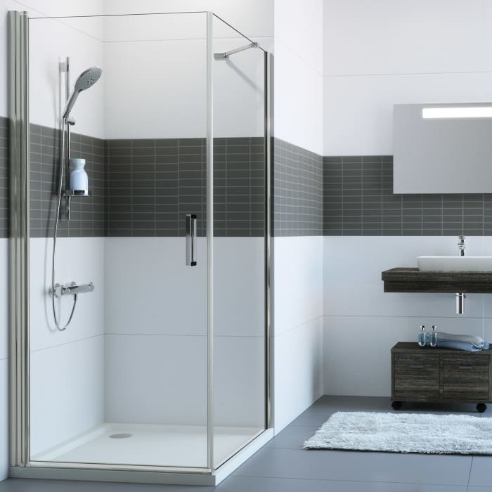 HÜPPE Classics 2 Seitenwand für Schwingtür 80 x 190 cm, Glas ohne Anti-Plaque