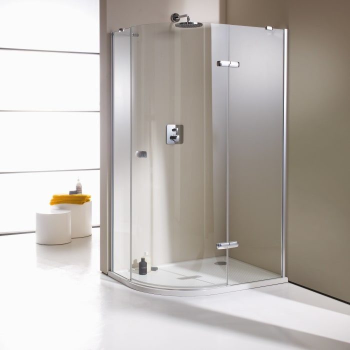 HÜPPE Purano Viertelkreisduschwanne 80 x 100 cm