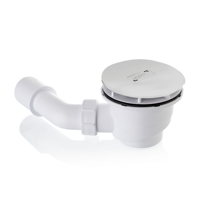 HÜPPE EasyStep Ablaufgarnitur und Ablaufkappe rund, Aufbauhöhe 9 cm