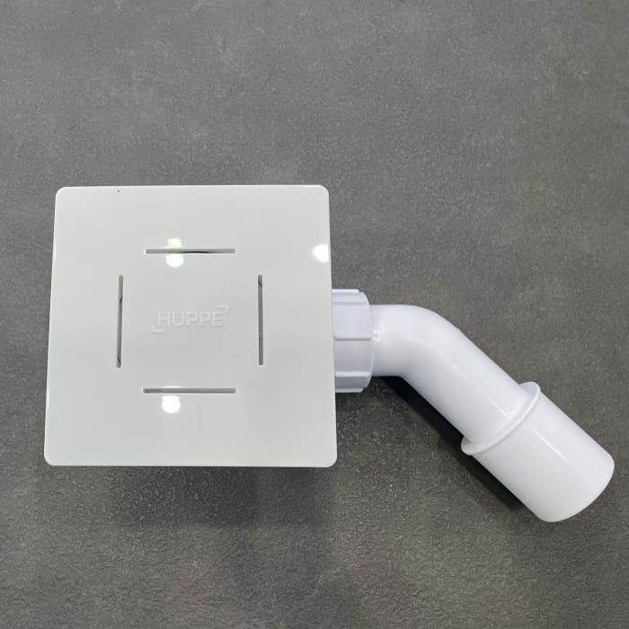 HÜPPE EasyStep Ablaufgarnitur und Ablaufkappe eckig, Aufbauhöhe 7 cm