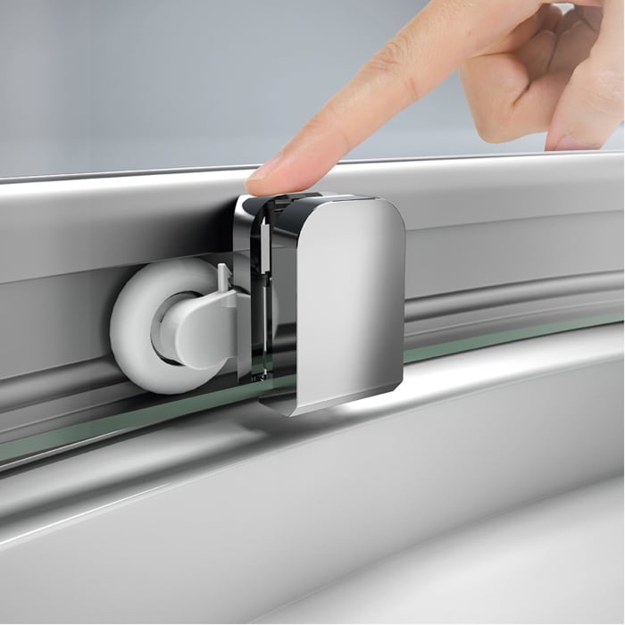 HÜPPE Pulsano 4-Eck Gleittüreckeinstieg 2-teilig 80 x 80 x 190 cm, Glas ohne Anti-Plaque